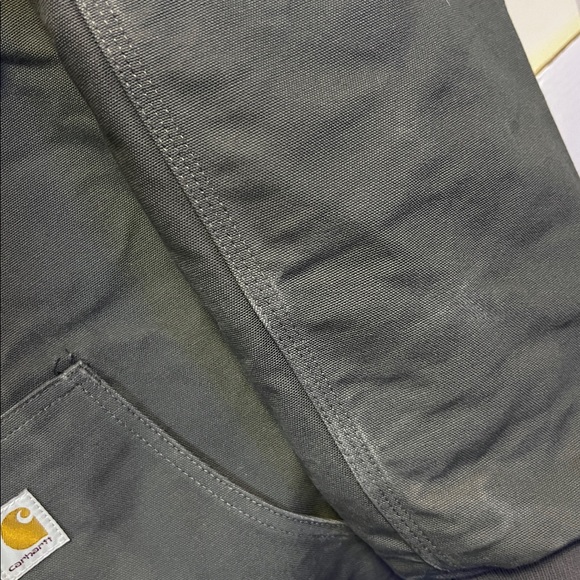 CARHARTT LK NW GRAVEL FLANNEL LINED HOODED LOOSE FIT DUCK COAT Men XL TALL/LONG - Picture 13 of 16